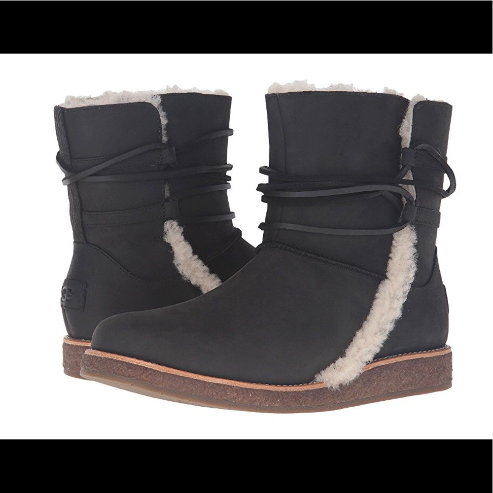 SOLD‼️ NWOT UGGpure Wool Lined Laced Boots